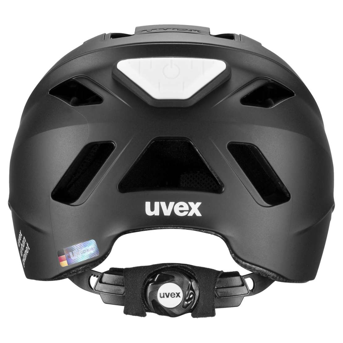 Produktbild von Uvex Urban Planet Sustainable LED Bicycle Helmet For Men And Women – Incl. LED Light – Made From Recycled Material – Black Matte – 54–58 Cm