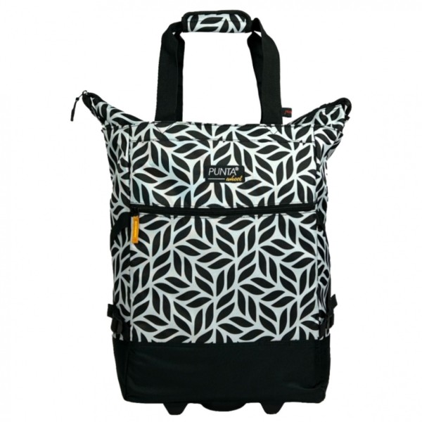 Haberland Laura Fahrrad-Trolley Gepäckträgertasche schwarz/weiss