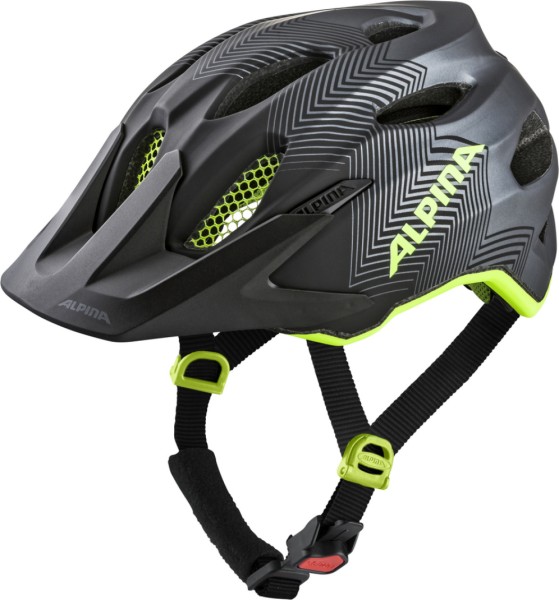 Alpina Carapax JR. MTB Fahrradhelm black-neon-yellow