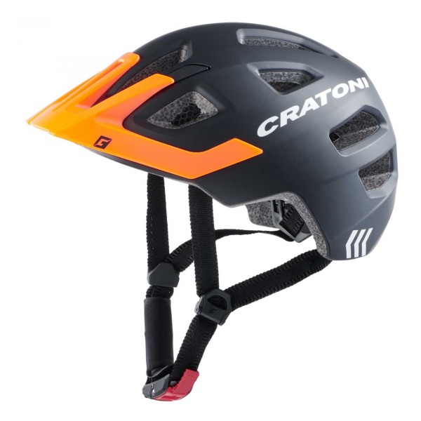 Cratoni Maxster Pro Fahrrad Kinderhelm black orange 46-51 cm