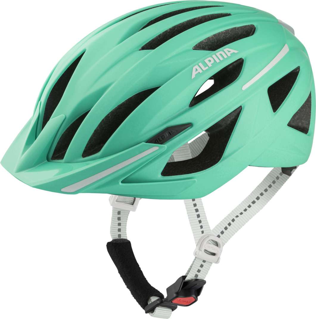ALPINA Haga Casco Da Bici Unisex – Opaco Rosa – Taglia 55-59 Cm – Hi-EPS, Luce Posteriore Integrata E Sistema Run System Ergo Flex