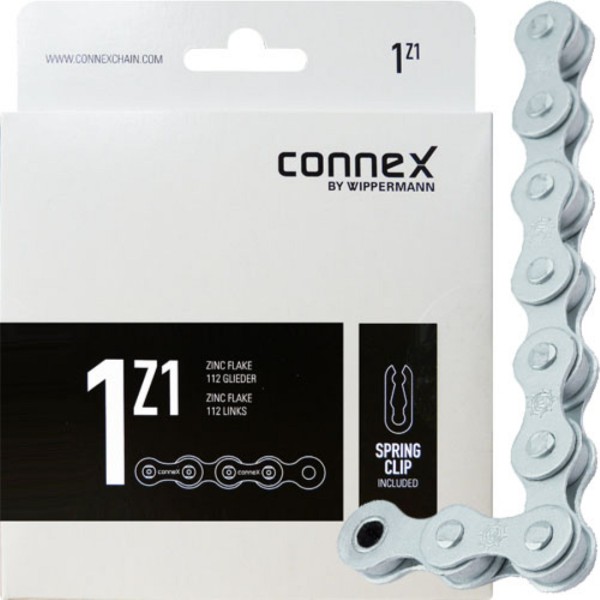 Connex Wippermann Fahrradkette 1Z1 1-fach, 112 Glieder, Antirost